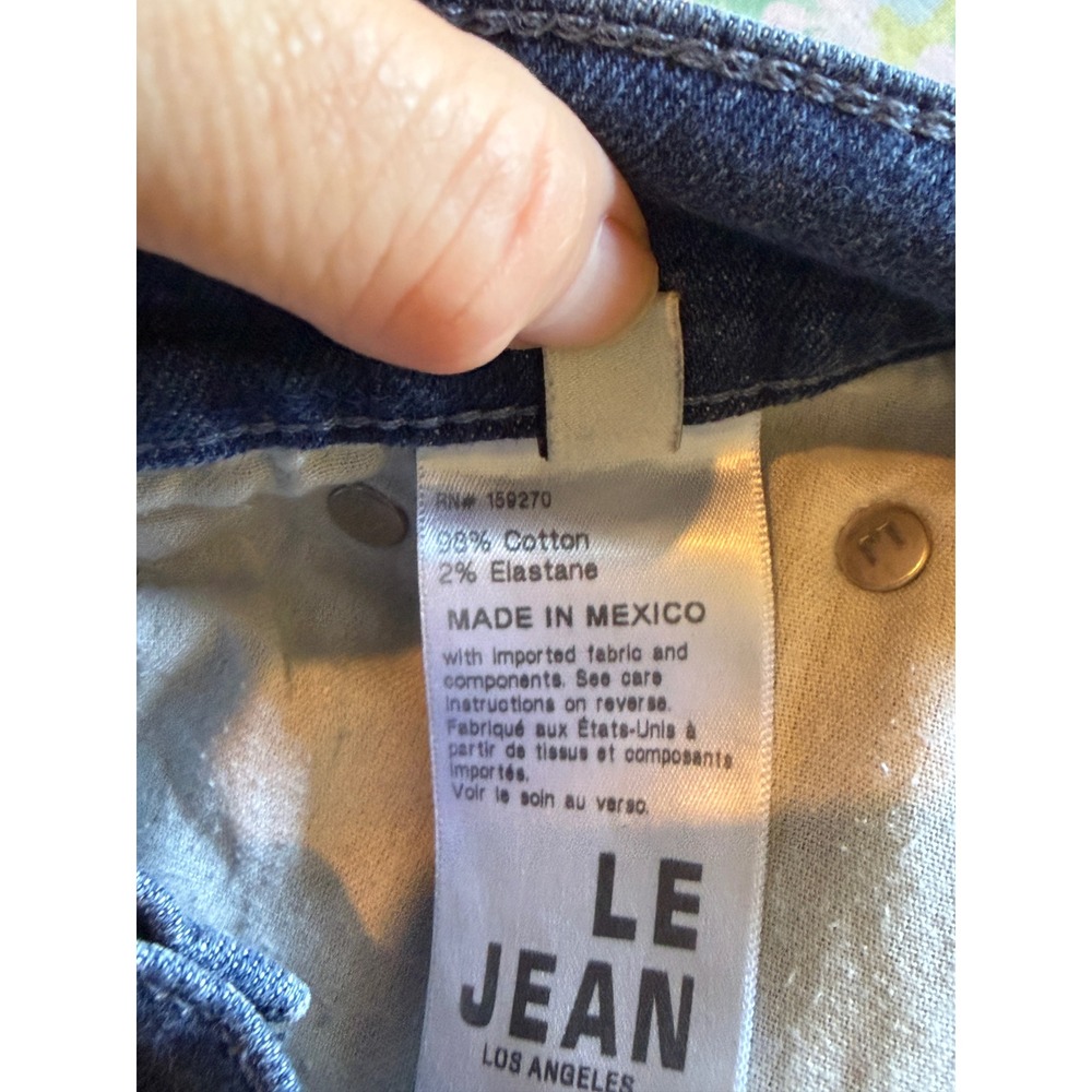 Le Jean | Column Jean Wide Leg Dark Wash Size 28/6 Classic Denim Indigo - Picture 12 of 16